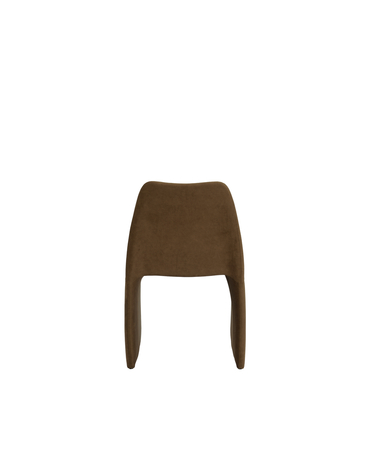 Back view of the darker Easy Chair in velvety upholstery