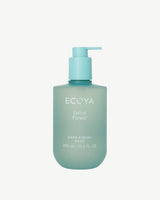 Ecoya Lotus Flower Hand & Body Wash 450ml bottle in soft blue, front view