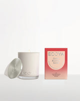 Ecoya Guava and Lychee Sorbet Mini Madison soy candle 80g in a clear glass jar with silver lid
