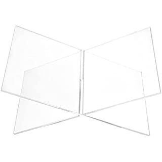 Clear acrylic book stand holding an open cookbook