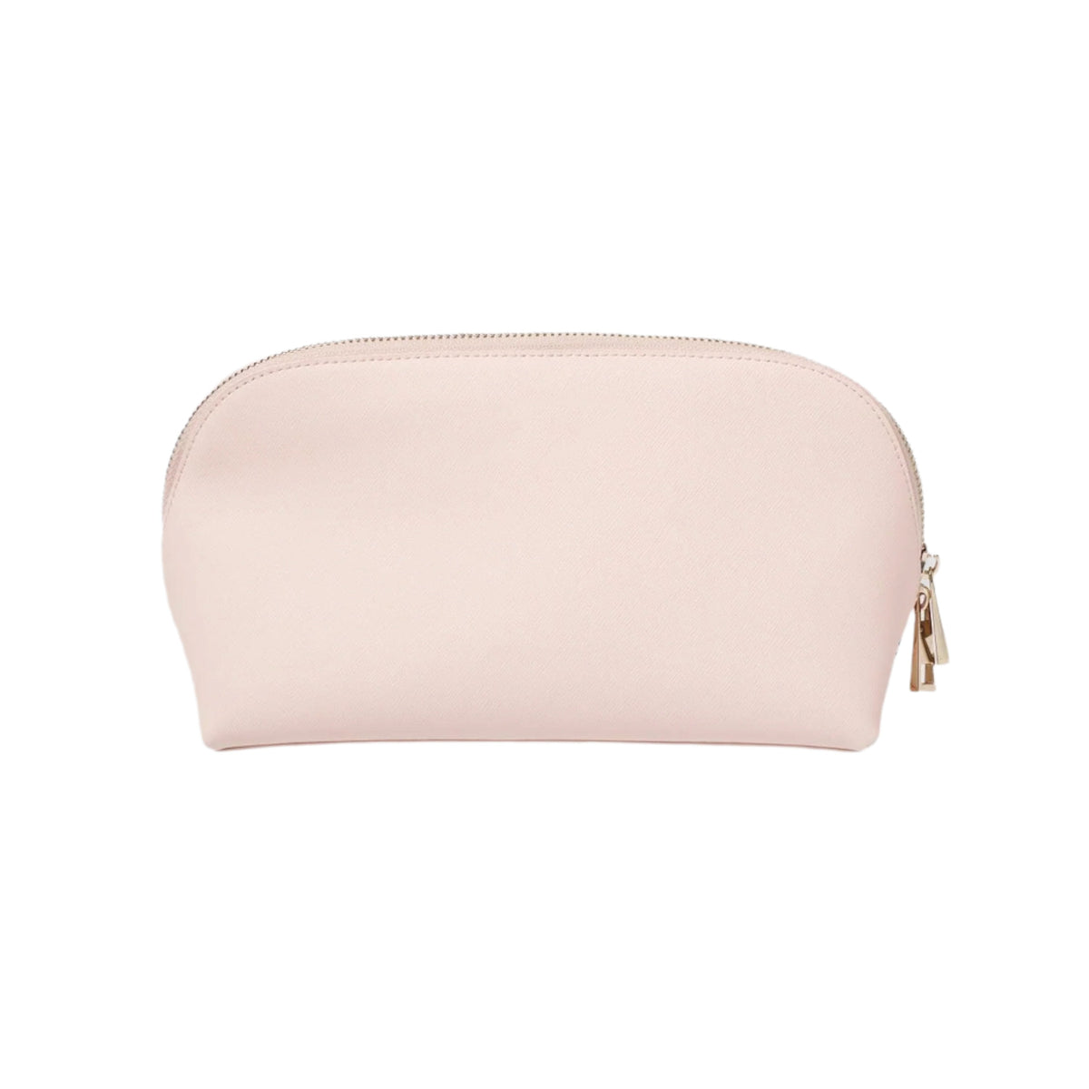 Embossed pink leather zip pouch by Papier HQ on white