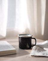 Black Speckled Enamel Mug – Durable Retro Campfire Drinkware