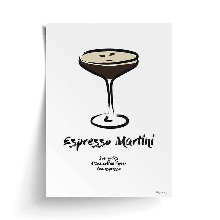 Espresso Martini Print by Papier HQ unframed on matte card
