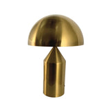 A Luca Table Lamp - Black / Brass by Flux Home on a white background.