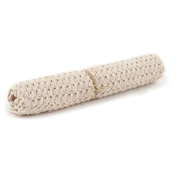 An Ecomax Cotton Face Cloth, made from unbleached cotton, on a white background.