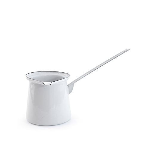 Enamel Butter Melter - White