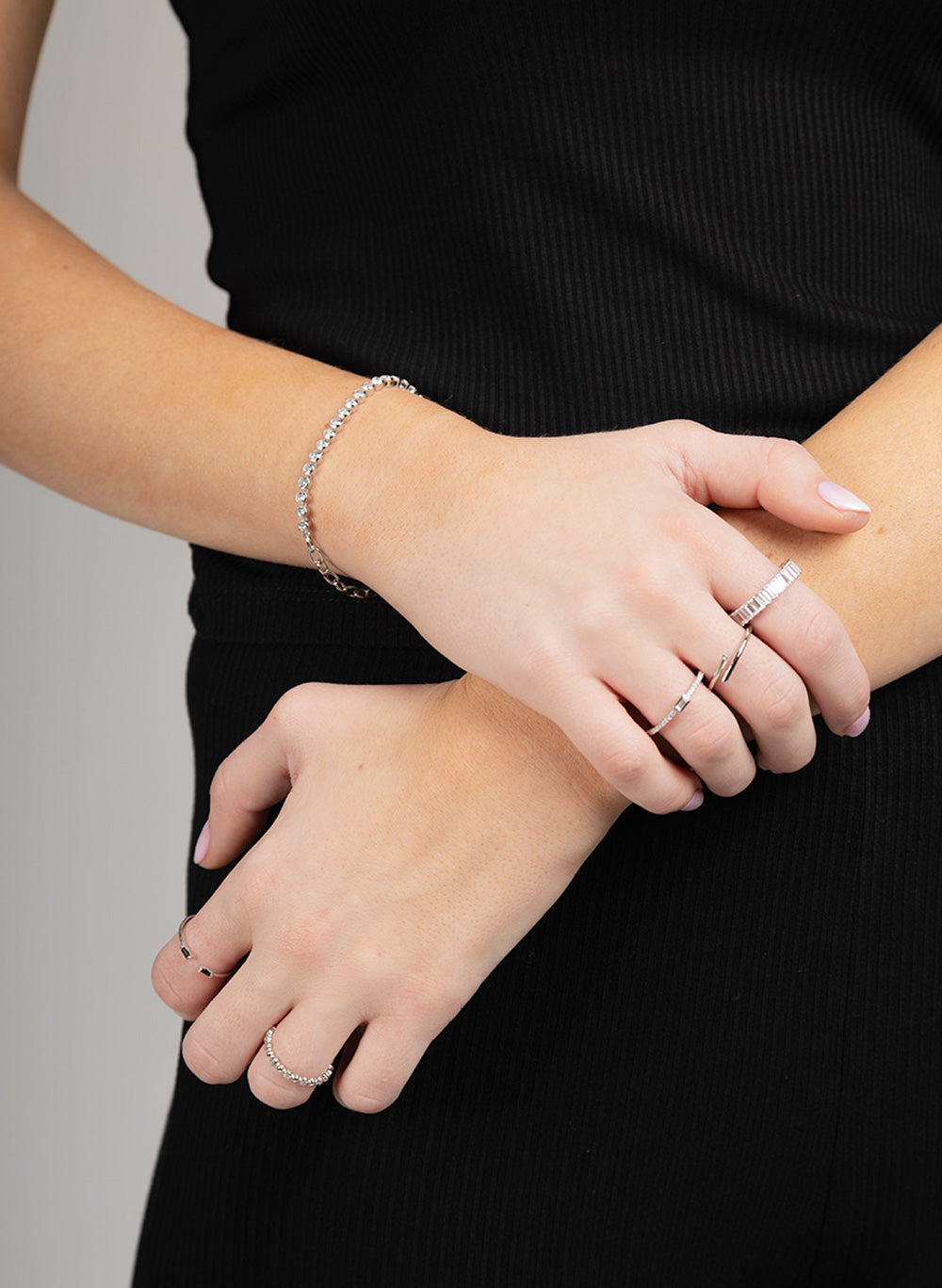 Fifty Fifty Bracelet, Sterling Silver