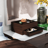 Stowit Jewellery Storage Box with Hidden Drawers by Umbra – Black/Walnut