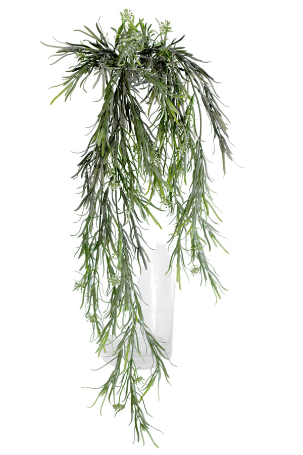Real touch hanging fern stem with soft trailing foliage