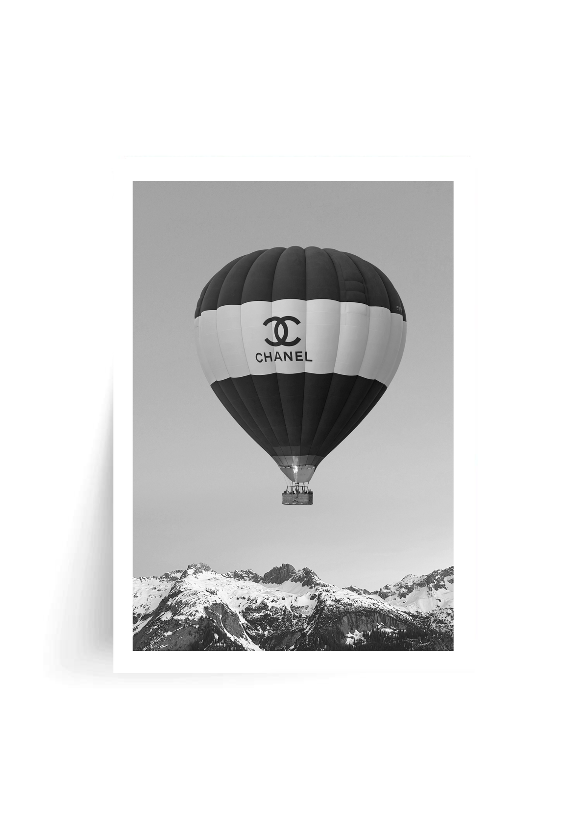 Haute Altitude Black and White Print by Papier HQ unframed on matte card