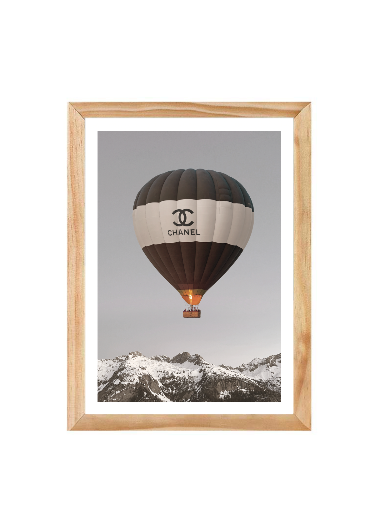 Haute Altitude Print by Papier HQ in a natural timber frame