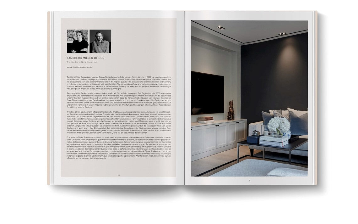 High on Living page spread showing a desert home