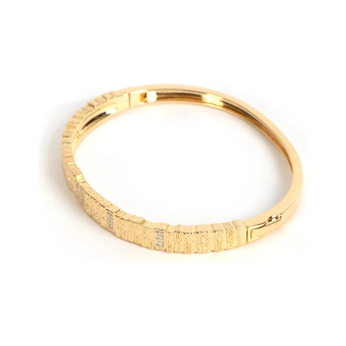 Gold Impressions Bracelet side on