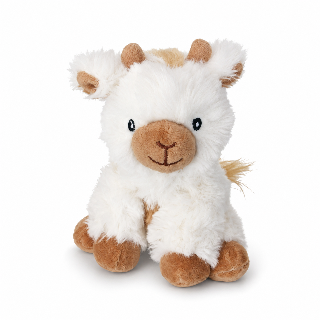 Juno the Giraffe Mini soft toy by Lily & George, small fluffy cream plush giraffe with tan face, ears and ossicones