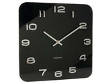 Black Vintage Square wall clock shown front on