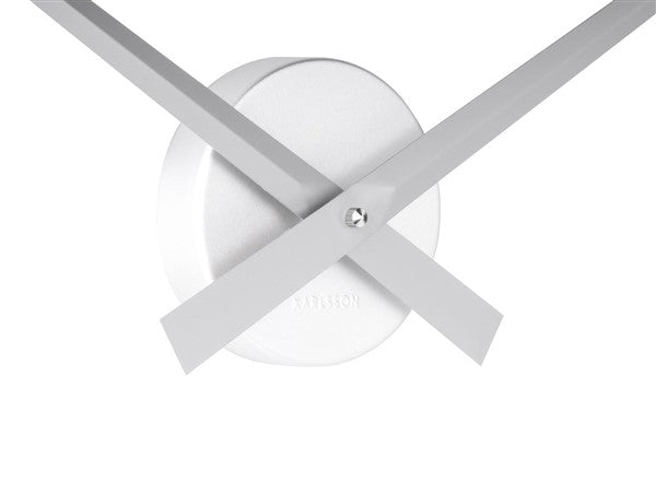Karlsson Large Little Big Time Wall Clock in silver aluminium, 77.5cm