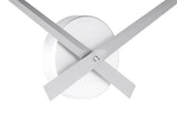 Karlsson Large Little Big Time Wall Clock in silver aluminium, 77.5cm