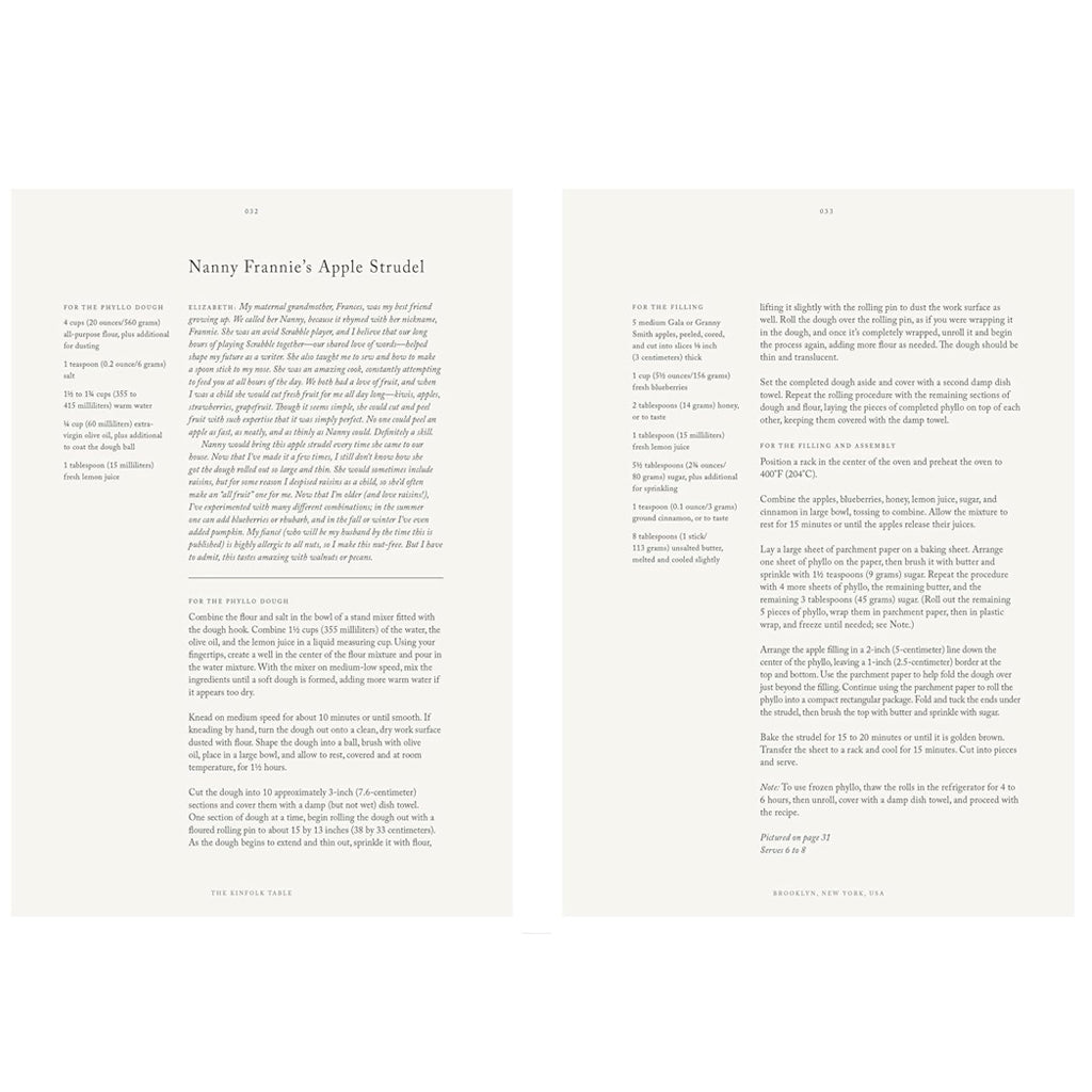 The Kinfolk Table cookbook page spread showing a gathering