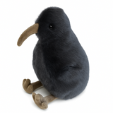 Koko the Kiwi soft toy in slate by Lily & George, plush grey kiwi bird toy