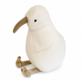 Koko the Kiwi soft toy in white by Lily & George, plush kiwi bird toy for nursery