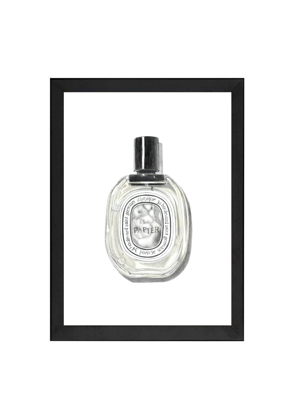 L'eau Papier Print by Papier HQ in a matte black frame