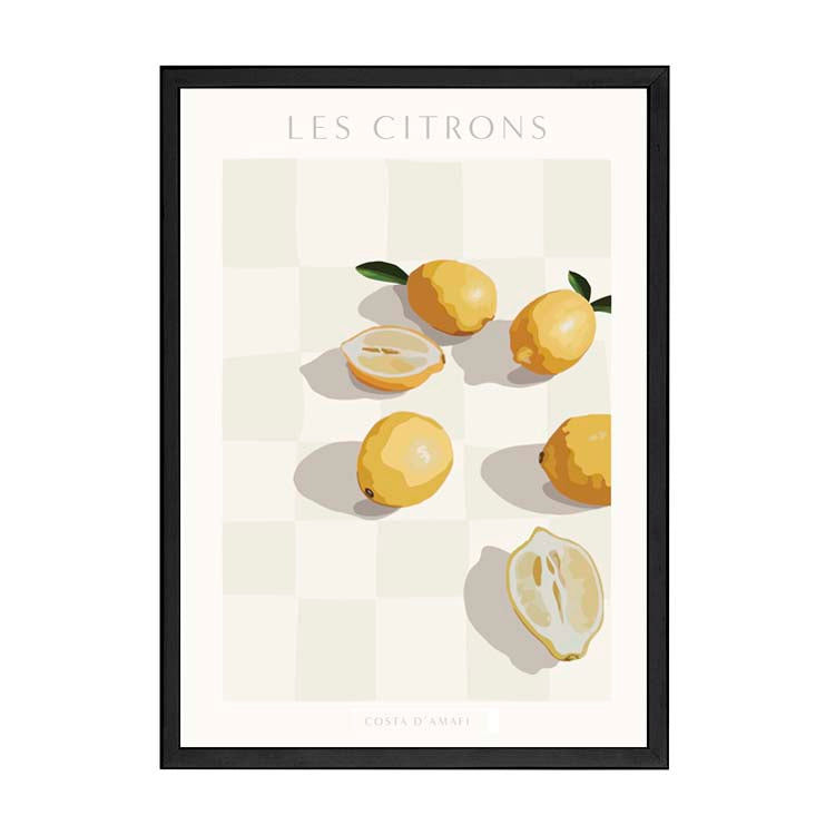 Les Citron Print by Papier HQ in a matte black frame