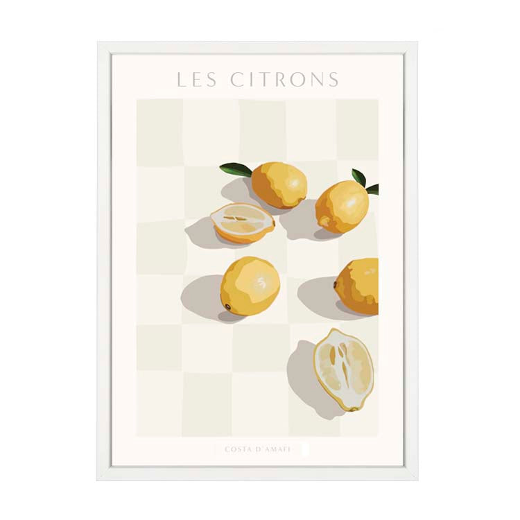 Les Citron Print by Papier HQ in a matte white frame