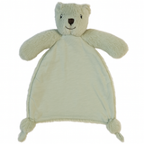 Littlefoot Bear comforter in jade by Lily & George, soft green baby comforter toy