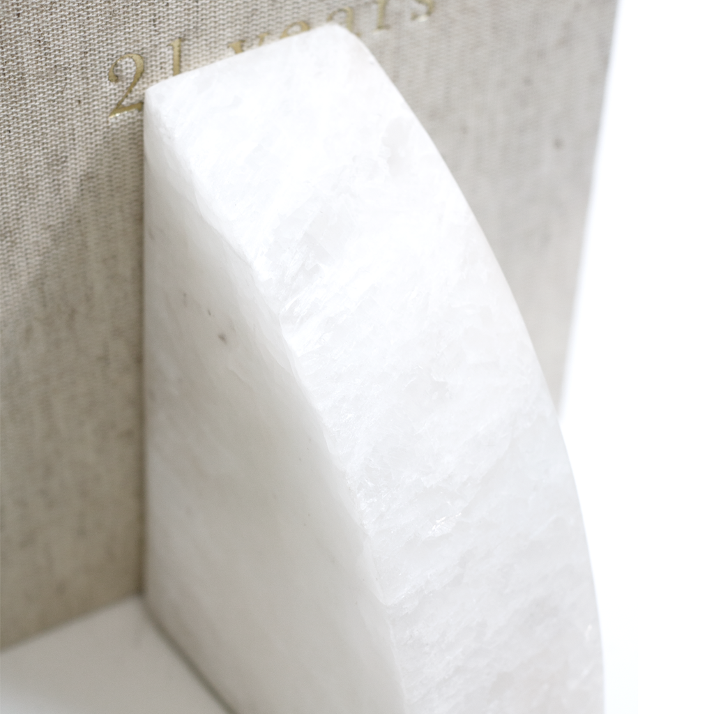 Solid Marble Rounded Bookends – Sculptural Shelf Decor