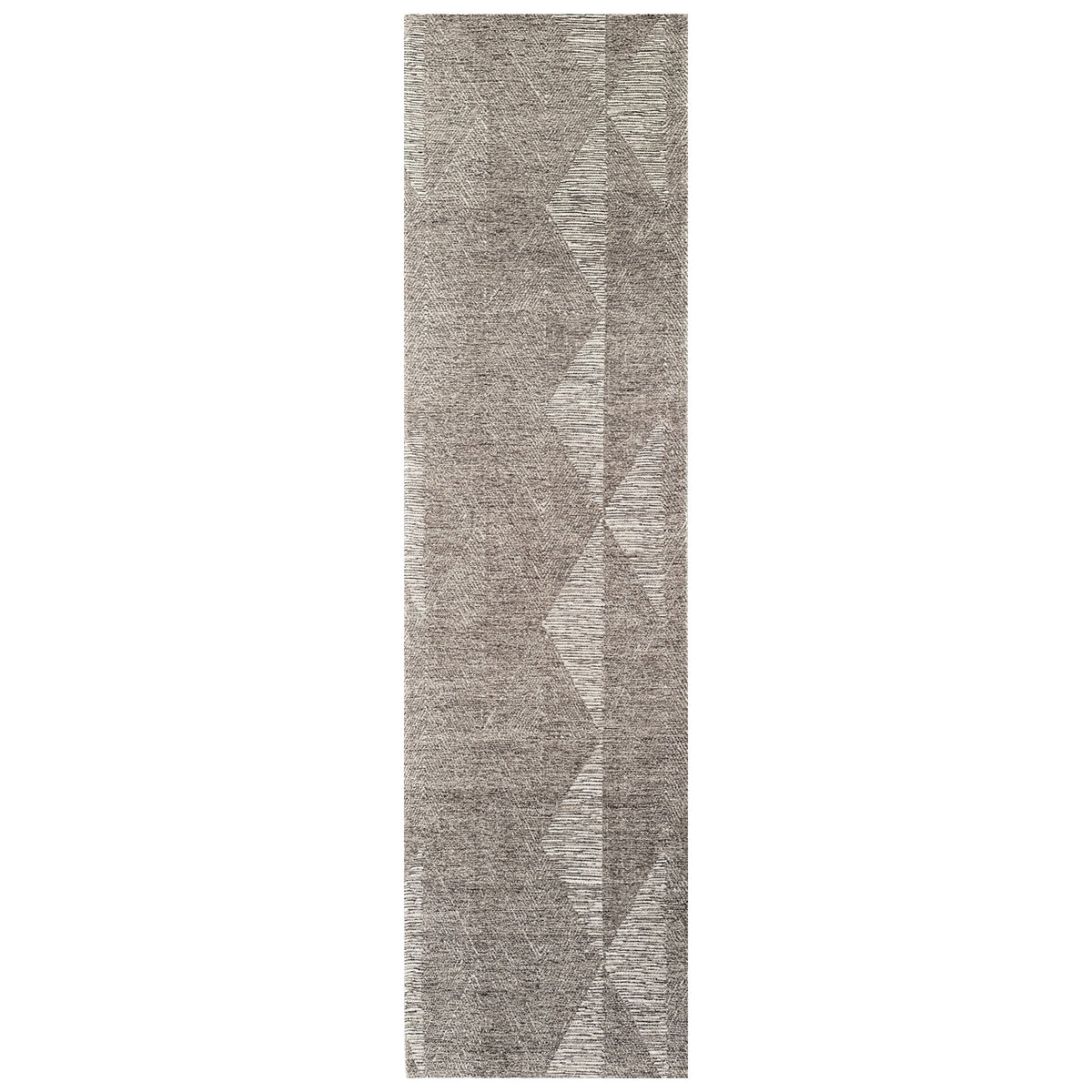 Brown chenille diamond pattern shown in the 80 x 300 cm runner size