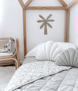 Bengali Small Shell Cushion – Mist (Oeko-Tex® Cotton)
