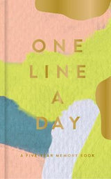 Modern edition One Line a Day five year memory journal with brushstroke cover detail