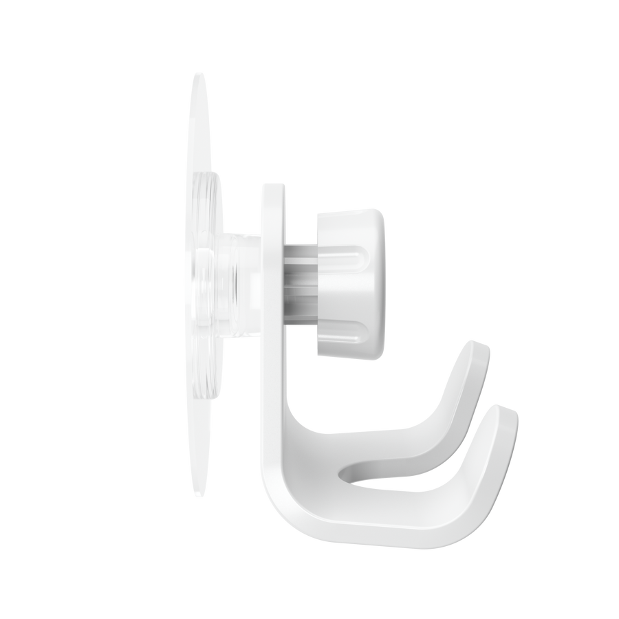 Side view of the Umbra Flex adhesive double hook showing its adhesive mounting disc