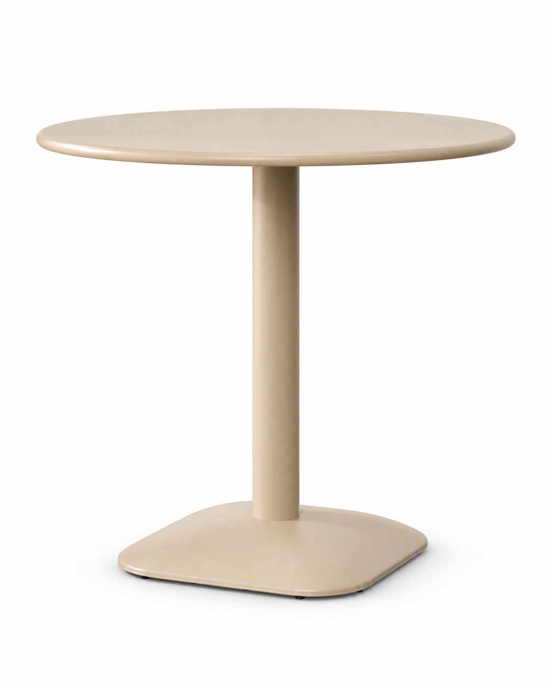 Jasper Table by Ned Collections, Nude pedestal table on white background angled view