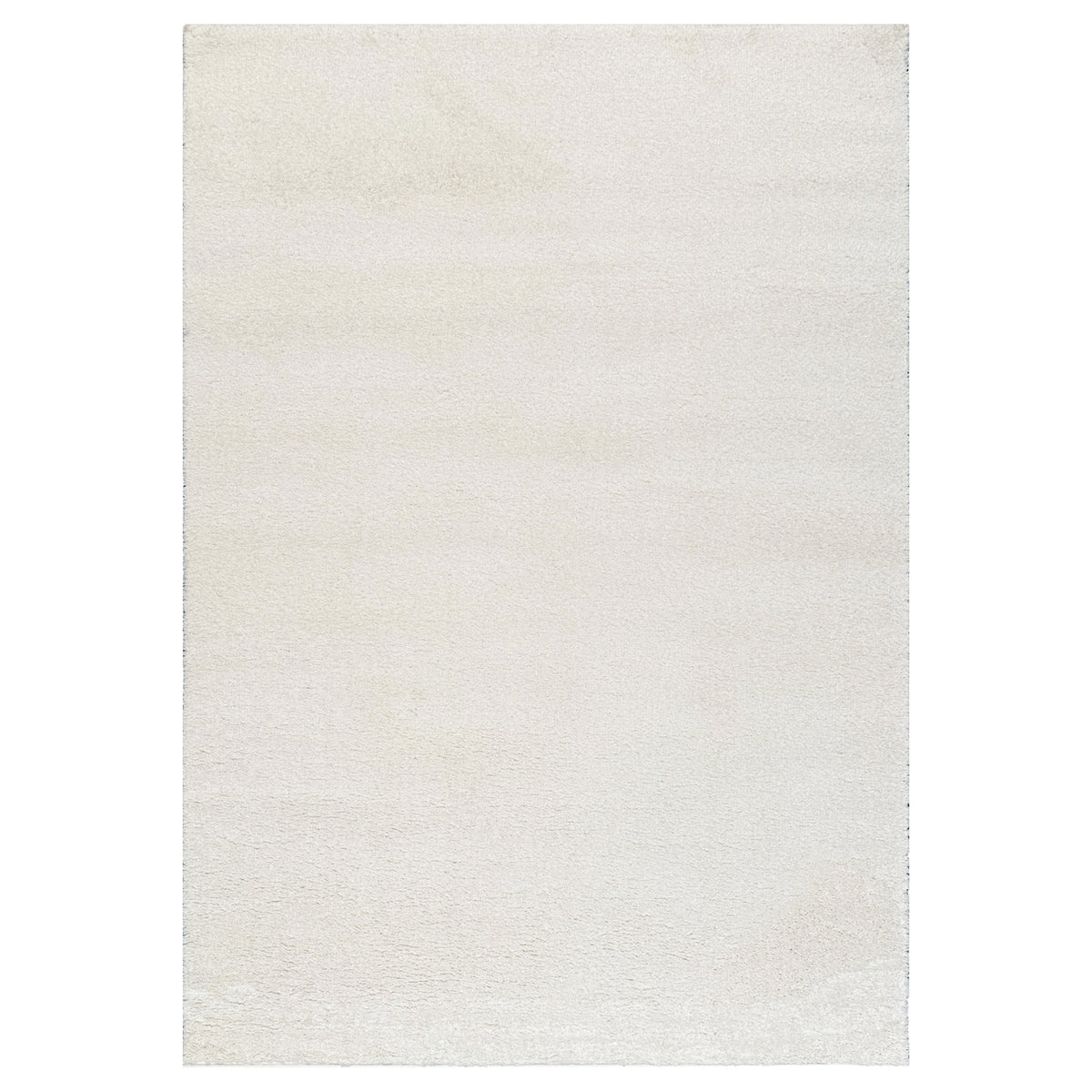 Norway Chalk Rug in soft chalk white with a plush pile, shown flat on white