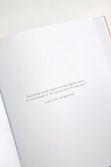 Open oatmeal recipe journal page with a quote about food, love and nourishment.