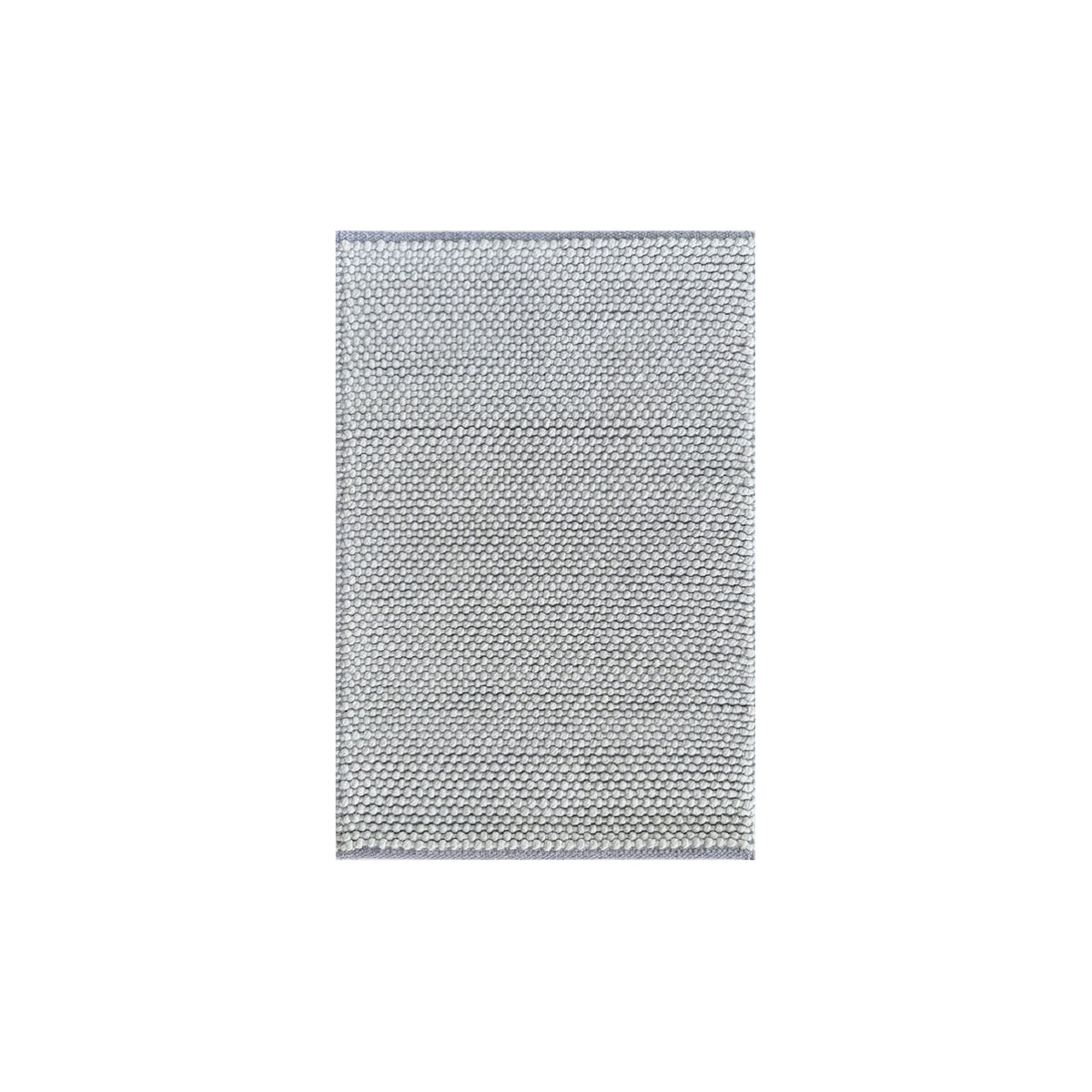 Grey loop rug in the 60 x 90 cm size, shown flat