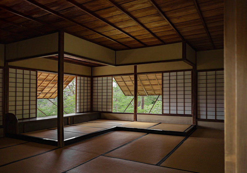 Stillness page spread showing a Japanese ryokan