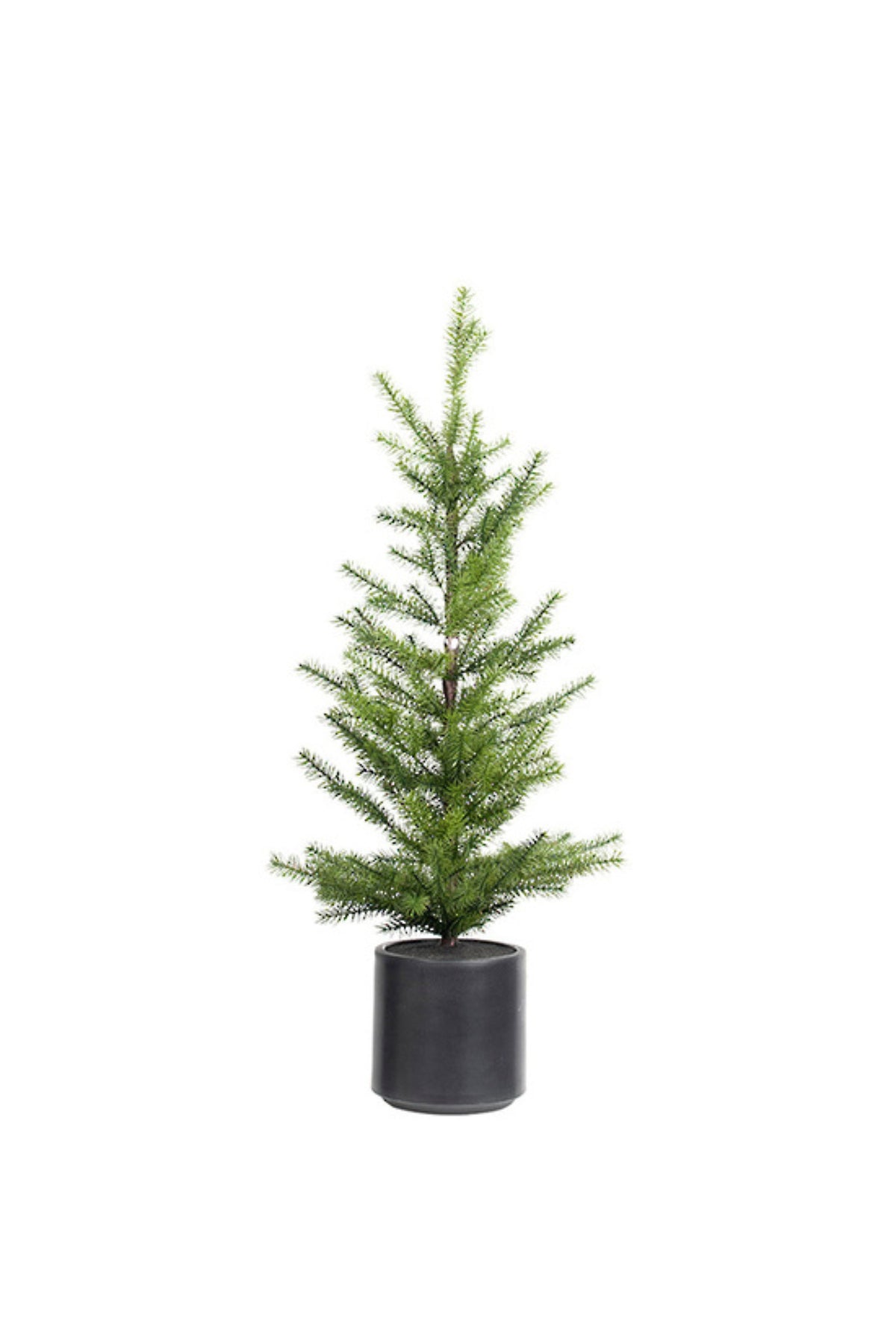 Slim artificial pine tree in a black pot, small (95cm H)