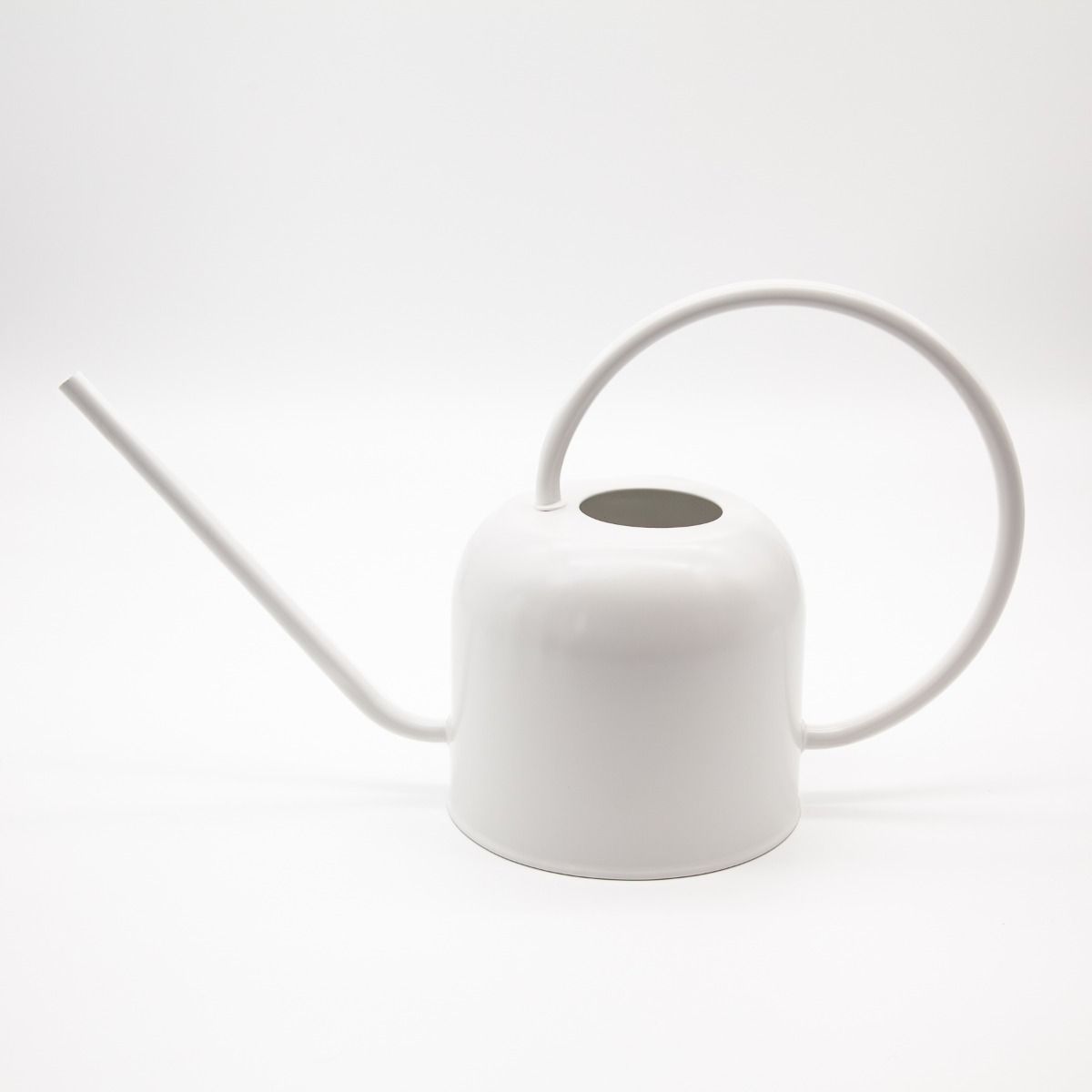 Como Watering Can 1.7L – Potted White Steel with Matte Finish
