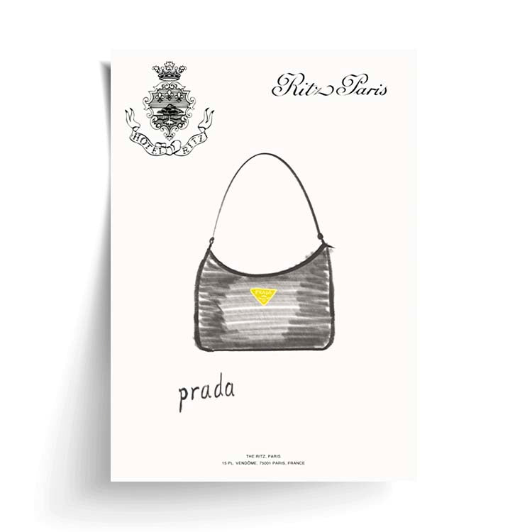 Prada Handbag Print by Papier HQ unframed on matte card