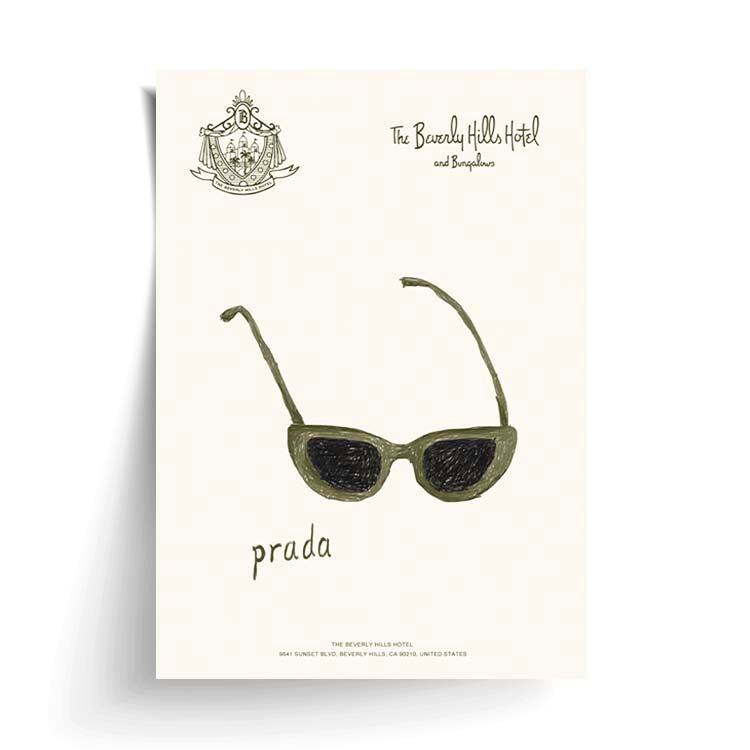 Prada Sunglasses Print by Papier HQ unframed on matte card