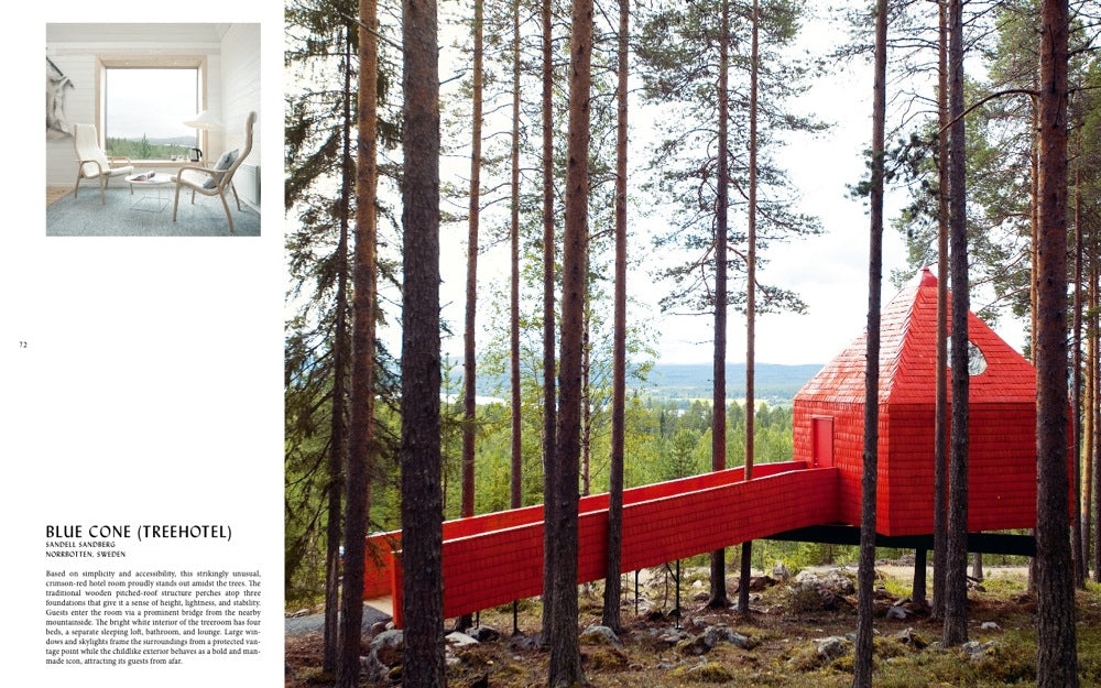 Rock the Shack page spread showing a forest tree house