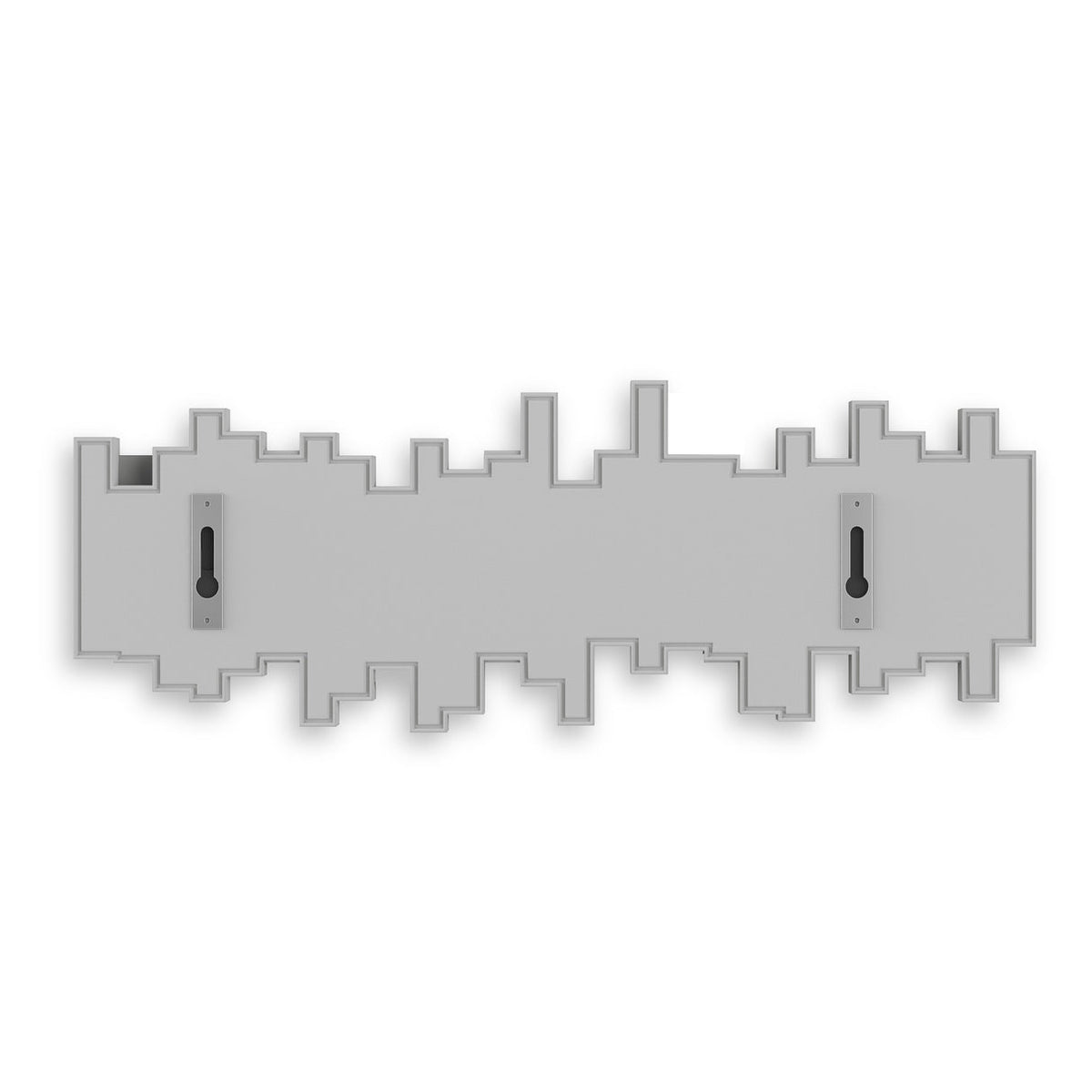 Back of the Umbra Sticks 5 hook rack in grey, showing the keyhole mounts