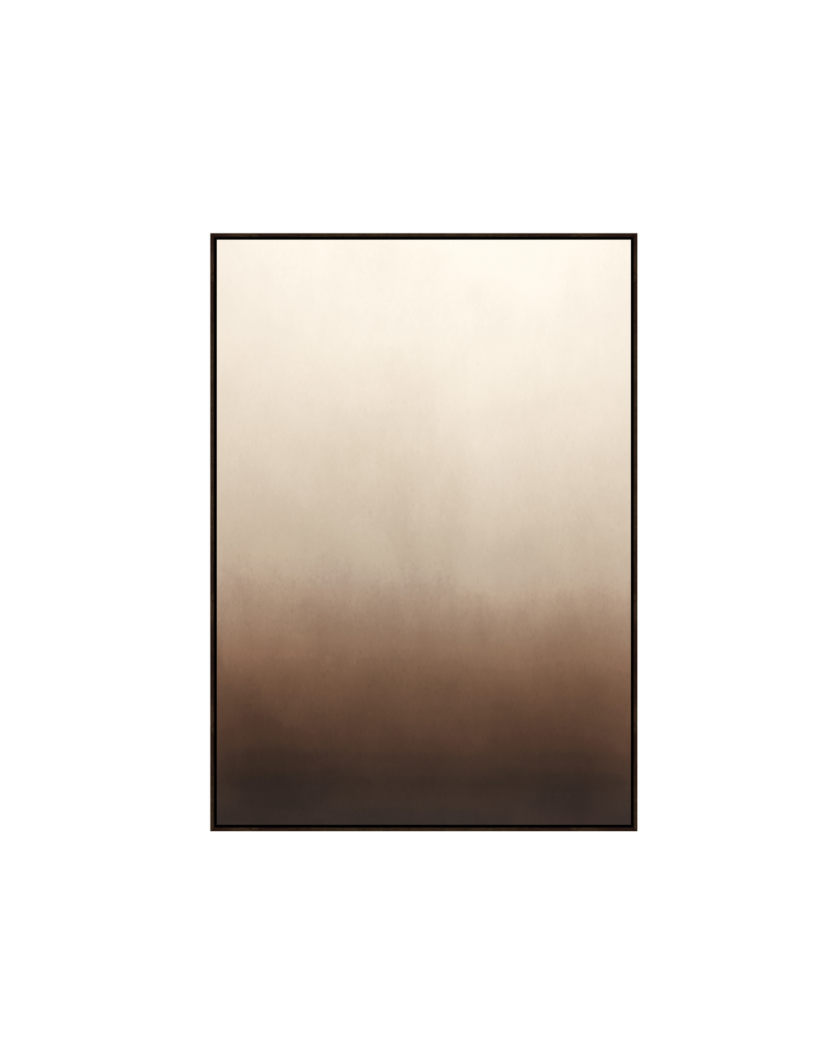 San Viento Portrait Print by Ned Collections, tall framed canvas fading from cream to deep chocolate brown