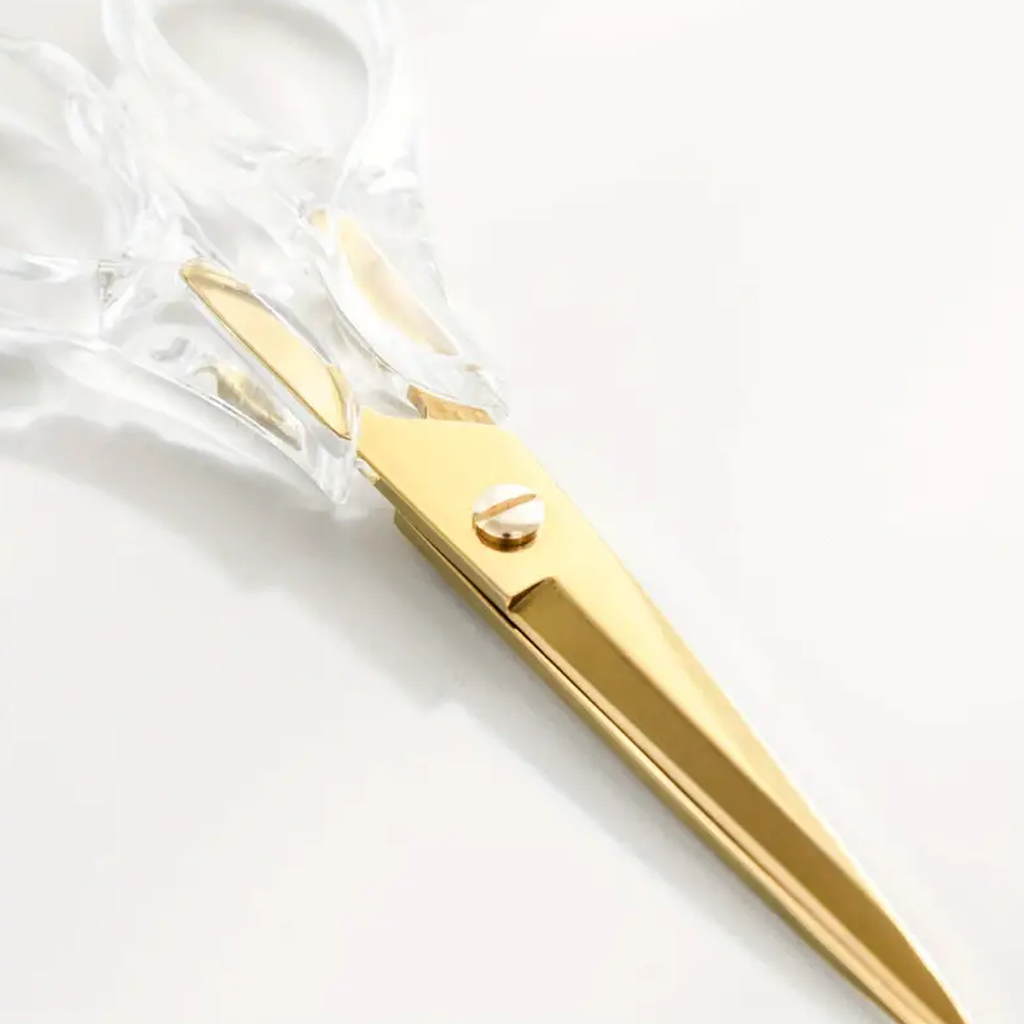 Acrylic Gold Scissors – Luxe Clear Desk Scissors