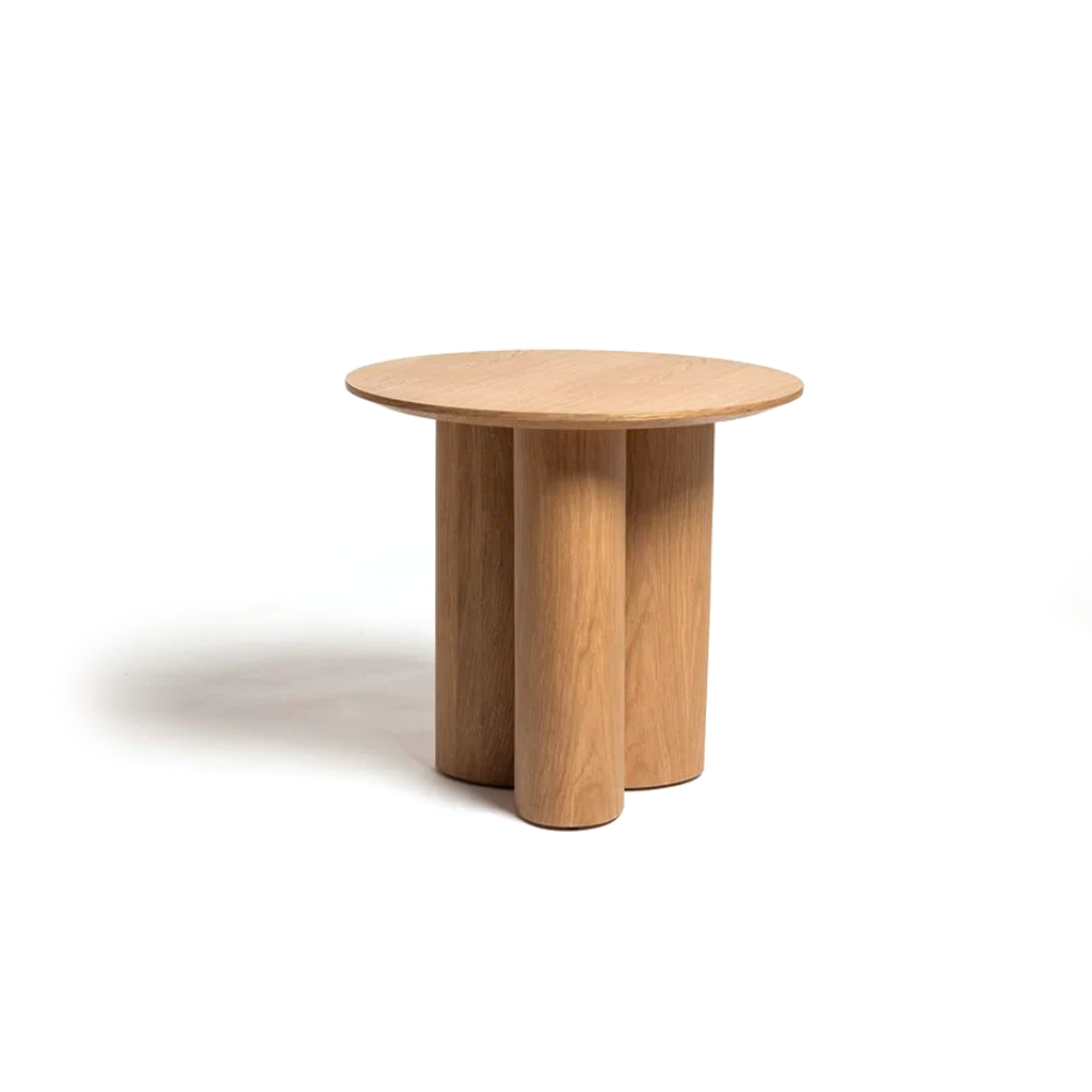Round Side Table natural oak by Ned Collections