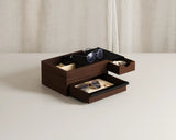 Stowit Jewellery Storage Box with Hidden Drawers by Umbra – Black/Walnut