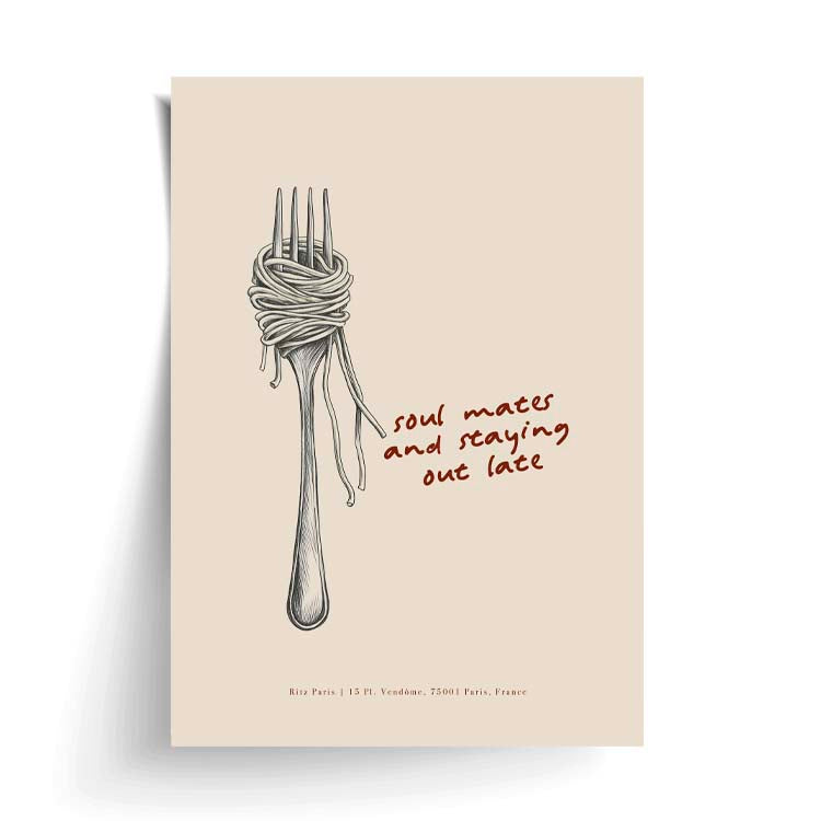 Soul Mates and Staying Out Late Print by Papier HQ unframed on matte card