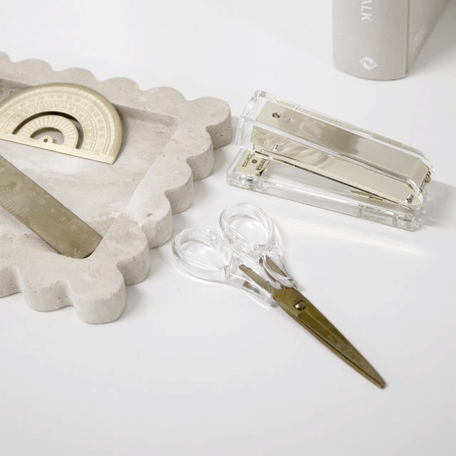 Acrylic Gold Scissors – Luxe Clear Desk Scissors
